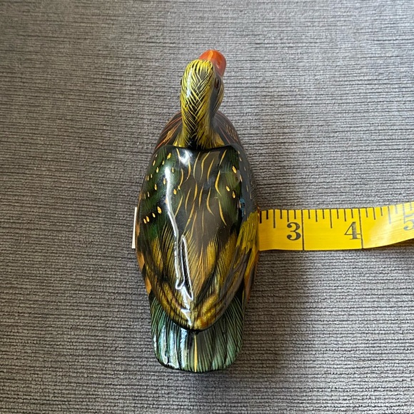 Vintage Ceramic Hand Painted Duck Trinket Box Shiny With Back of Duck the Lid. - Picture 9 of 11